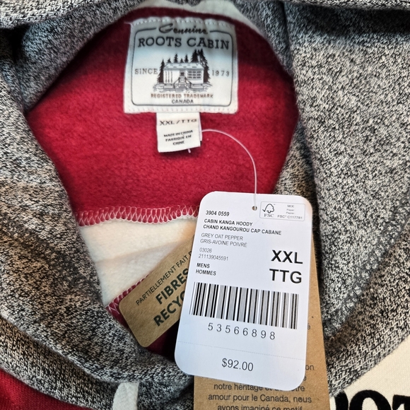 Roots Red, Gray, and White Hoodie - Picture 2 of 12